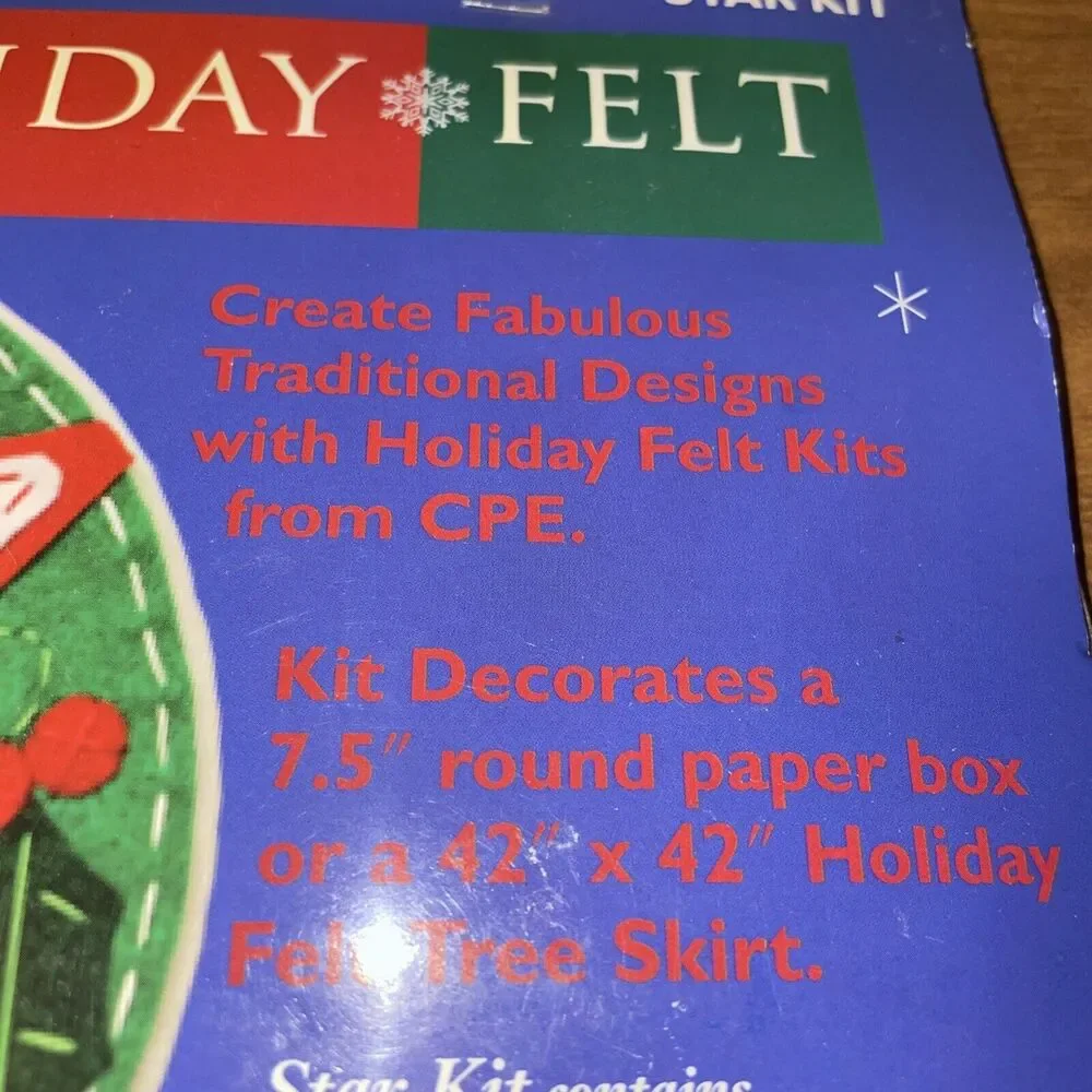 NEW 2000s CPE Holiday Felt Star Kit 7.5